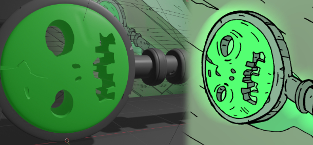 Haunt Key Illustration to 3D render